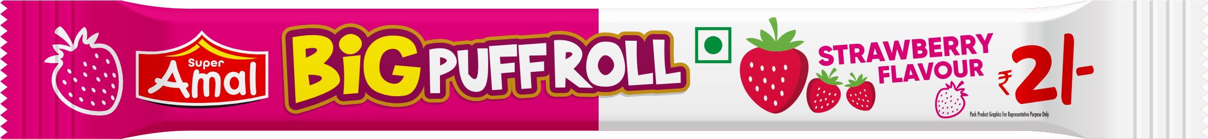 BIG PUFF ROLL STRAWBERRY
